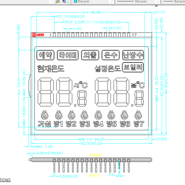 OEM HTN LCD display Factory htn lcd suppliers Segment LCD Display Segment LCD Display TN/HTN/FSTN/VA for Thermostat