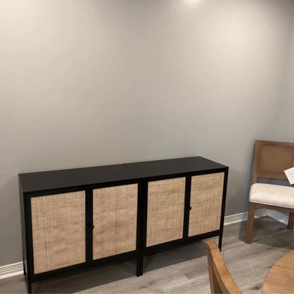 Decorative MDF Slat Wood Cabinet Sideboard Kitchen Apartment