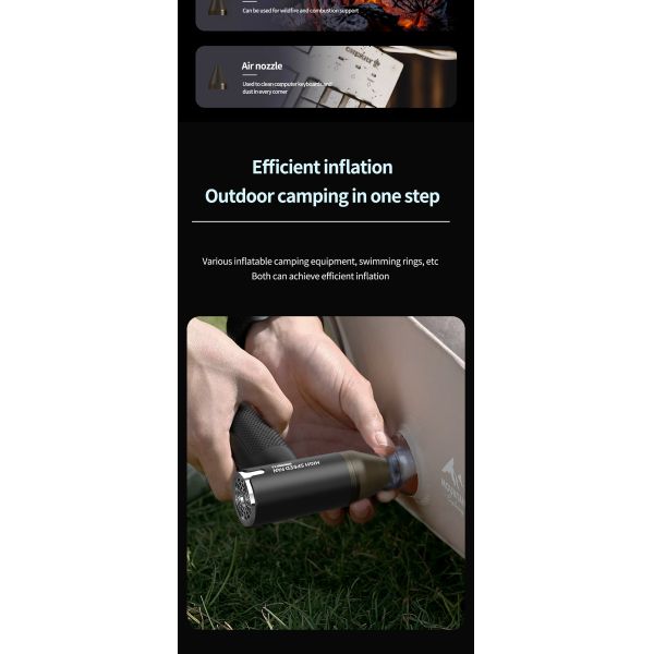 Dual Use Portable Wireless Rechargeable Air Duster Vacuum Cleaning Tool OEM Color