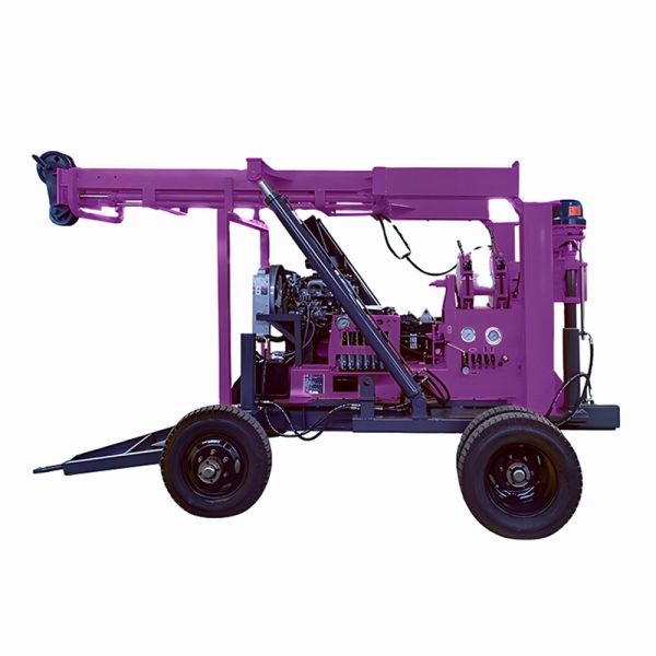Rock Core Drilling Rig High Pressure Mud Pump And Reinforced Mast Trailer Core Drilling Machine Price 