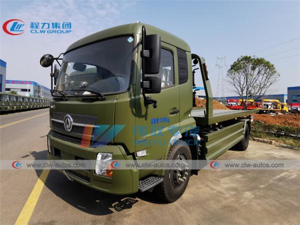 Forças armadas 8 Ton Dongfeng Kingrun Flatbed Wrecker Tow Truck