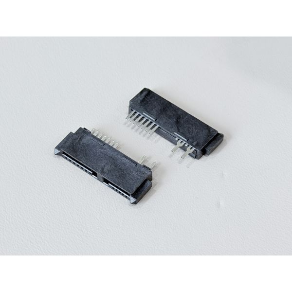 High-Reliability SATA 13Pin 180° Solder Wire Female Connector 1.27mm Pitch | Electrical Signal & Power Terminal Connector for Server, Automotive & Custom Wire Cable Transmission