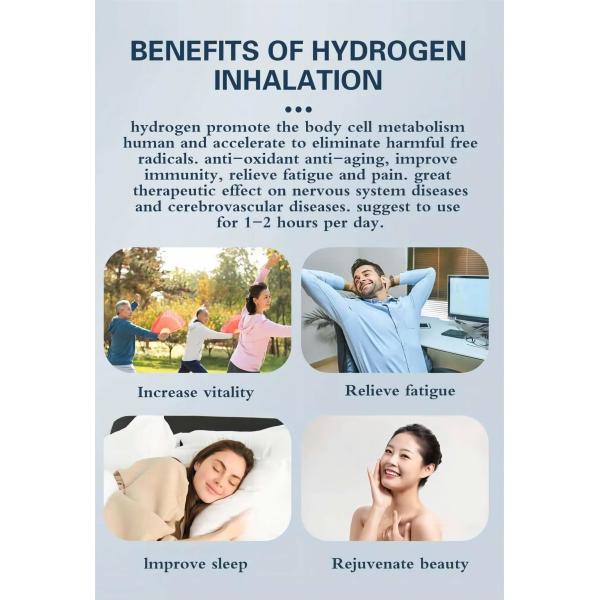 110v 220v Appareil de thérapie par inhalation d' hydrogène à domicile PEM 3000ml