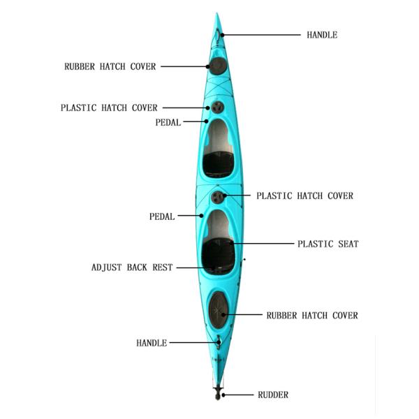 2 Man Sea Touring Kayak Family Fishing Sit In With Seat