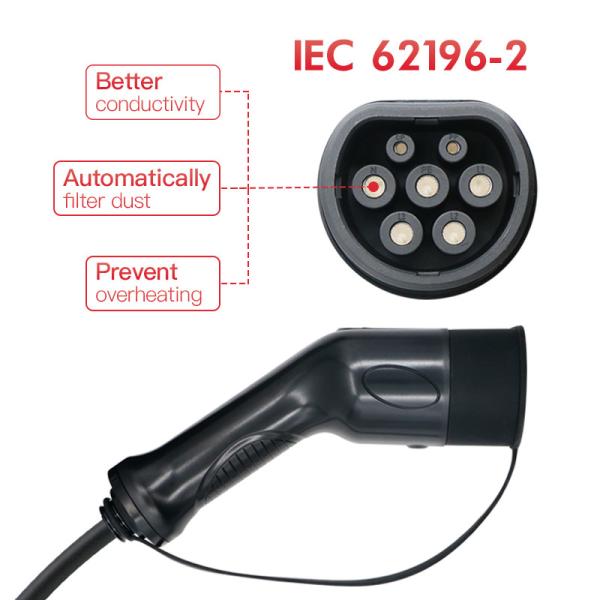 Electric Vehicle Charging Cable 32 Amp 220V-240V CEE Plug Car Charger Switch Box IEC 62196-2