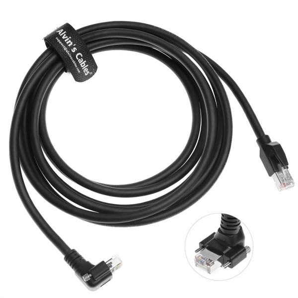 Câble GigE CAT6a à verrouillage à vis vertical d'Alvin pour caméras industrielles
