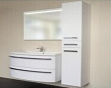 High glossy furniture,pure white lacquer bathroom cabinet,MDF Luxury bathroom cabinet