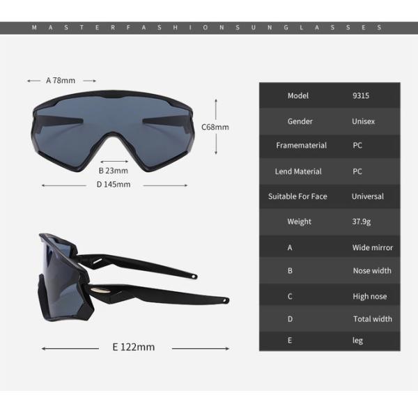 Windproof 145MM BSCI Full Frame Cycling Glasses Men Women TR90 Road Bike Glasses