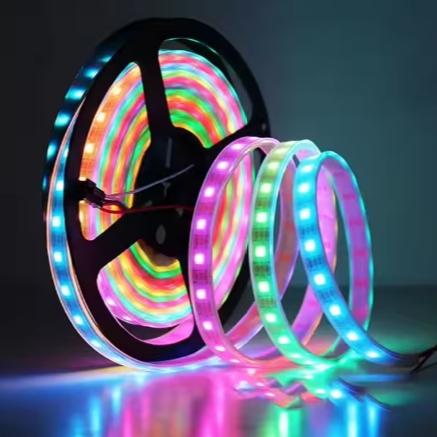 Bandes lumineuses LED intelligentes flexibles, kits de lumières LED 12V pour chambre à coucher, bandes rigides LED pour plafond