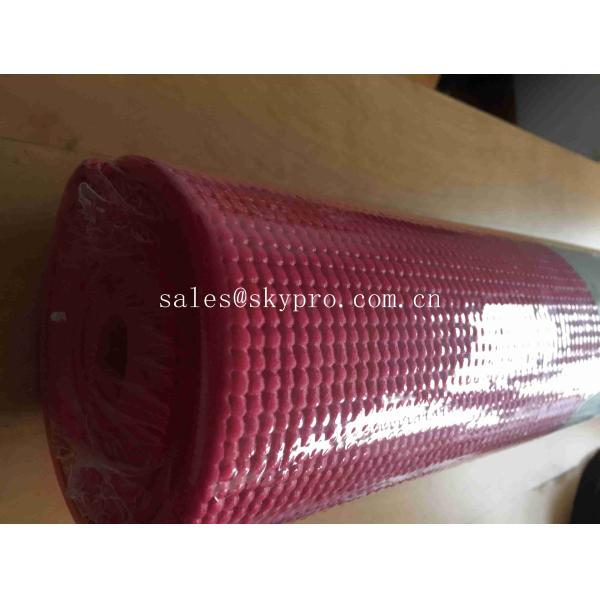 Durable Custom Printed EVA Red Yoga Mat , Foam Rubber Sheets For Fitness Club