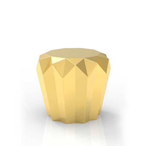 Cubra con cinc el metal de lujo del chapado en oro de la cápsula de perfume de la aleación que pone letras al logotipo modificado para requisitos particulares