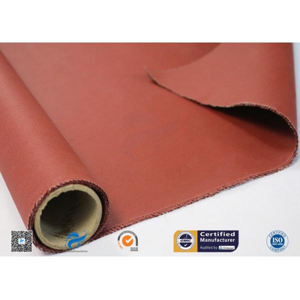 260℃ Silicone Coated Fiberglass Fabric / Red Non Toxic Fire Barrier Fabric