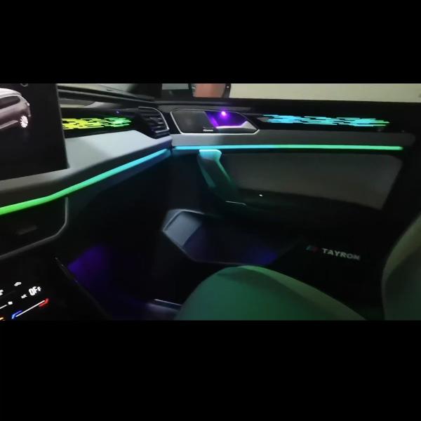 Piano Black Meteor Four Doors+Central Control 24 Lights Phantom Colored Ambient Light for TAYRON (23-24)