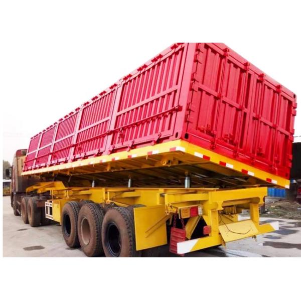 Side Lifting Heavy Duty Semi Trailer Van Cargo Box Trailer 3 Axles