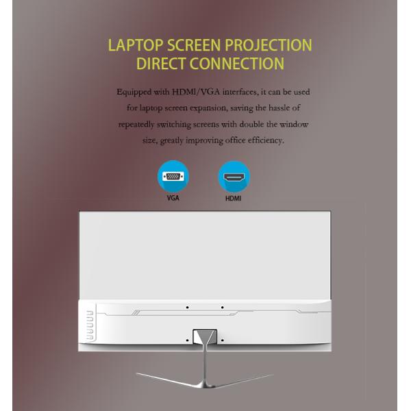 2K 24 Inch LED Gaming Monitor White Color 180Hz Refresh Rate AMD Freesync Monitor