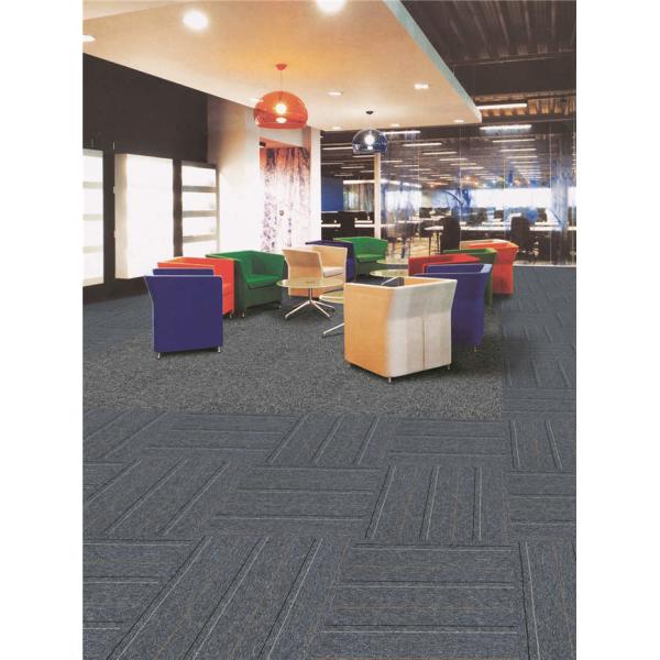 Solution Dyed Method Commercial Modular Carpet Tiles Pvc With Fiberglass Tile Backing