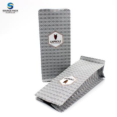 Customized Coffee Bean Packaging Bags With Flat Bottom Design