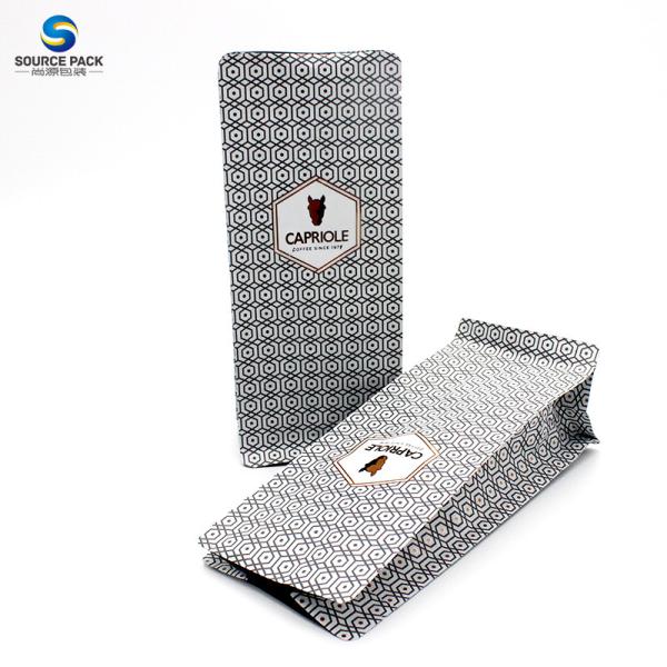 Customized Coffee Bean Packaging Bags With Flat Bottom Design