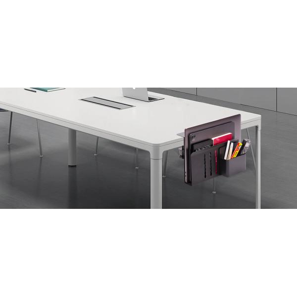 Entreposage sous bureau, organisateur suspendu en acier, plateau de gestion de câbles sans perceuse, porte-ordinateur portable