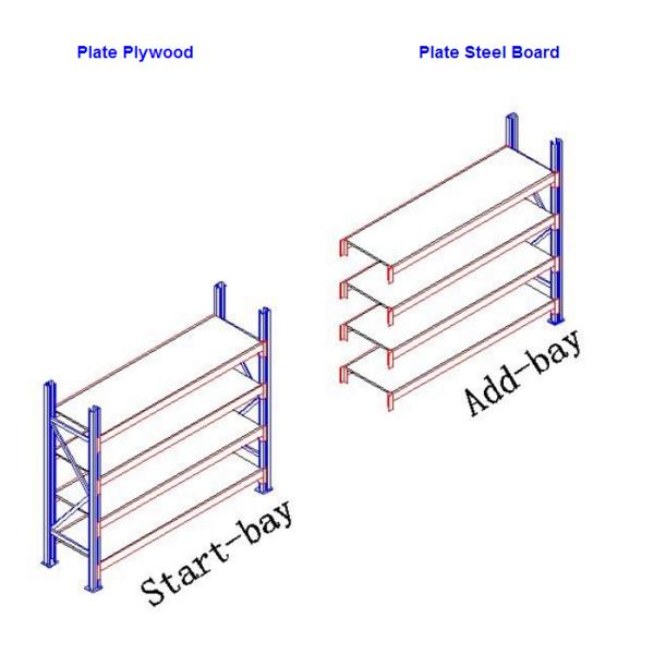 Estantes de almacenamiento ajustables de trabajo medio, estantes industriales de acero