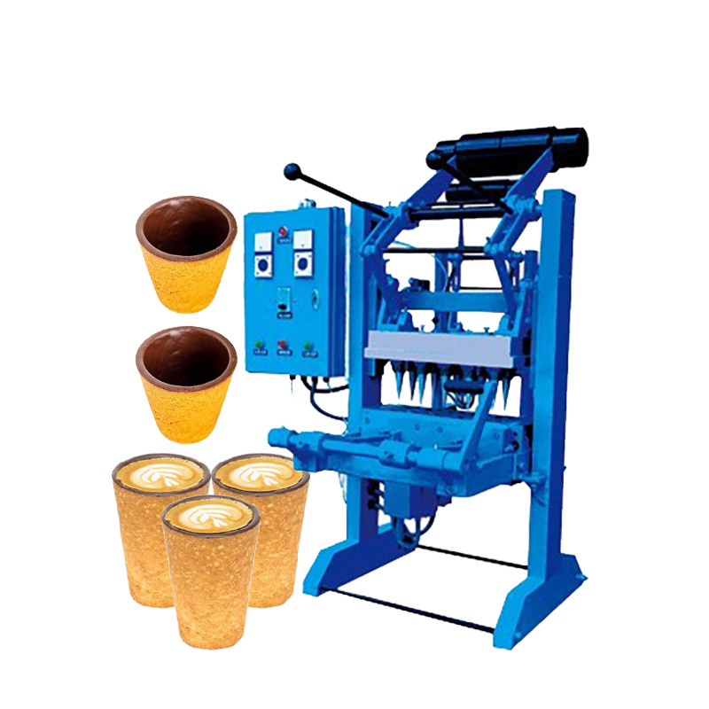 Espresso Mug Biscuit Cookie Ice Cream Milk Tea Cup Waffle Maker Machine Edible Coffee Cups Making Machine