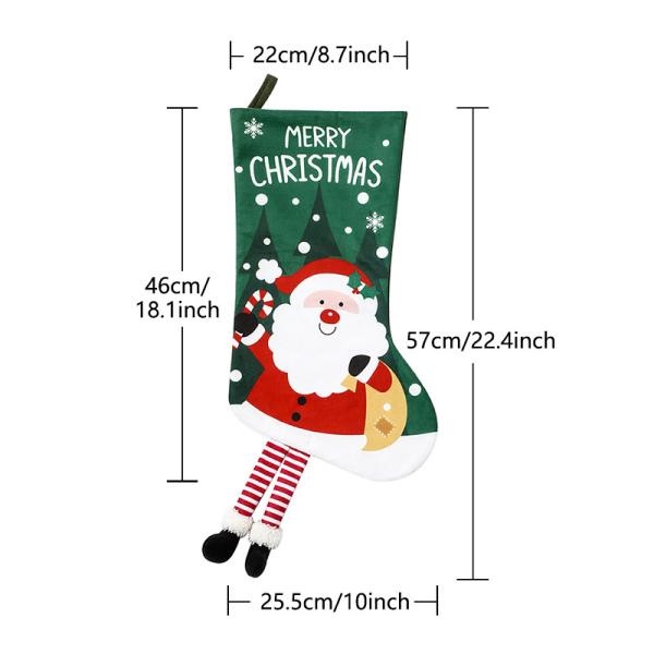 Open Closure Type Christmas Stocking Decoration Snowman Gift Bag for Fireplace Pendant