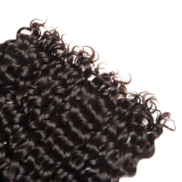 Human Hair Brazilian Water Wave 100% Human Hair Weave Bundles Natural Hair Extensions 1B#