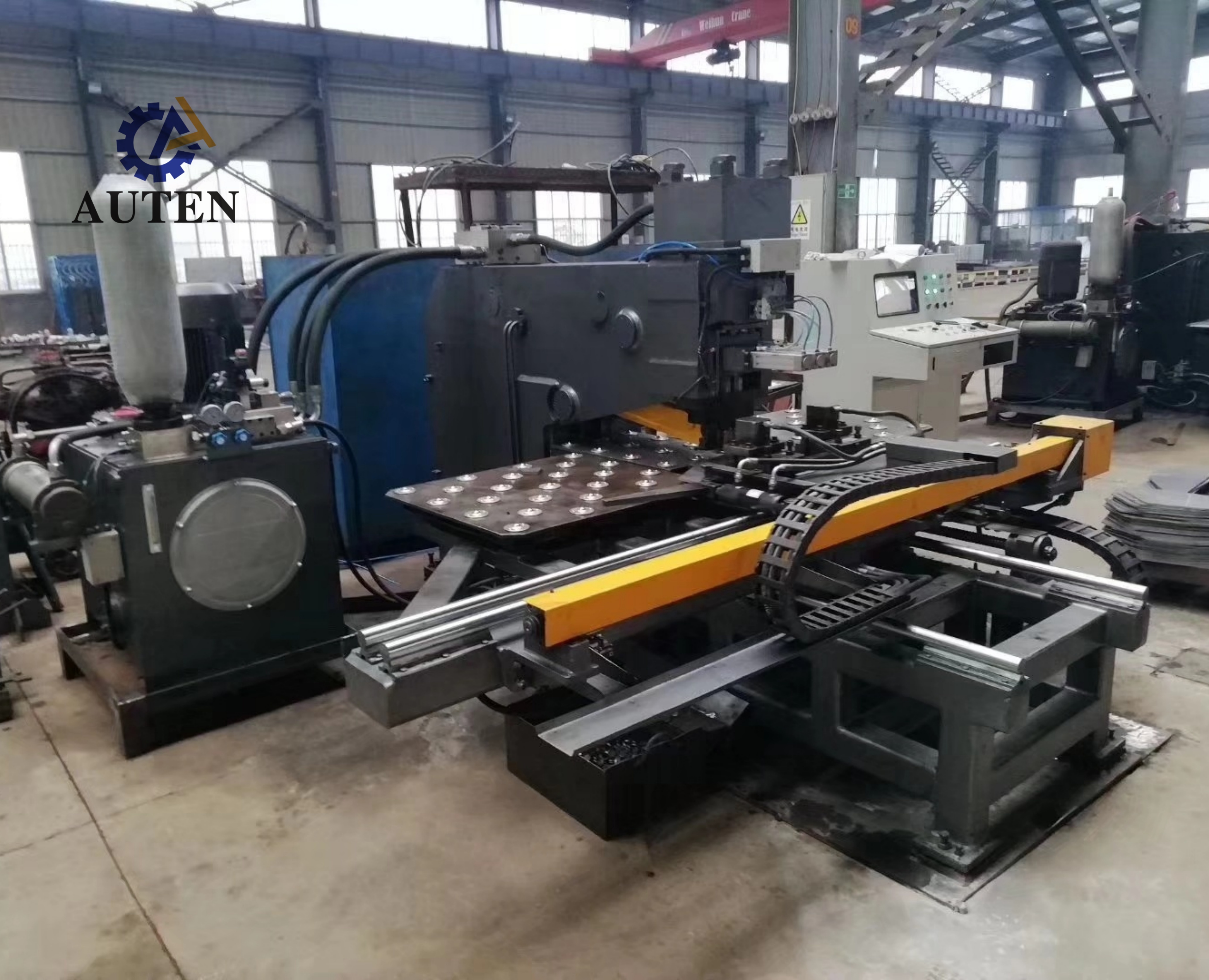 Precision CNC Plate Punching Marking And Drilling Machine For Steel Tower Components
