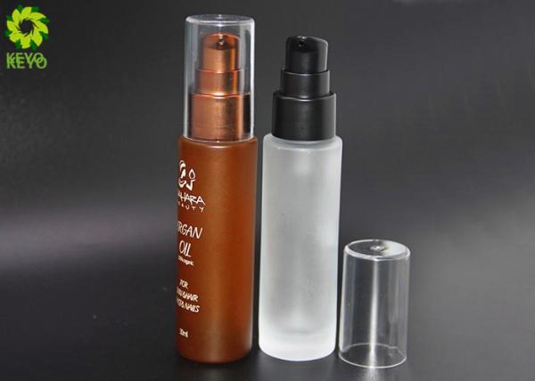 20ml 30ml Clear Frosted Cosmetic Glass Bottle Lotion Oil Foundation With Pump