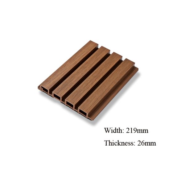 WPC Outdoor Wall Panels 219x26mm Fluted Exterior Cladding Waterproof Weather-Resistant Villa Hotel