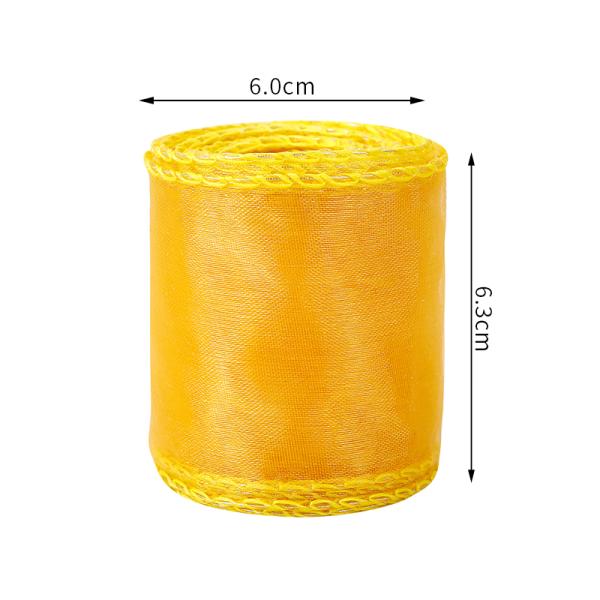 Organza Wired Sheer Ribbon Valentine's Day Wired Edge Ribbon 2.5 Inch Sheer Craft Ribbon