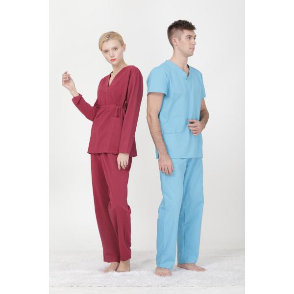 OEM ODM Hospital Nursing Clothes Uniform 100% Cotton SGS Custom Logo