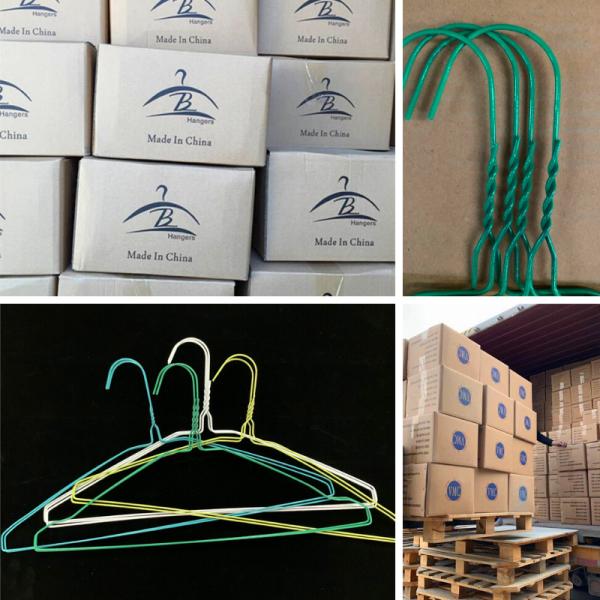 1.9mm 16 Inch Cloth Drying Hanger , Powder Coating Laundry Wire Coat Hangers