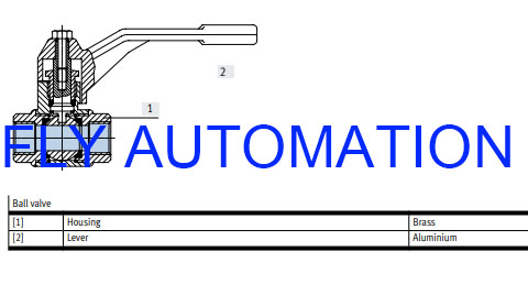 Robinet à tournant sphérique manuel pneumatique QH-QS-6-1/8 153487 GTIN4052568035037