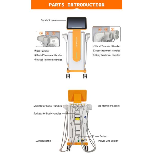 Máquina de microagujas de 300W RF 6 en 1 Máquina multifuncional para el cuidado de la piel