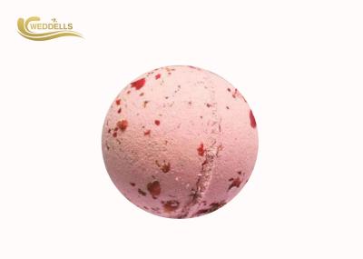 Moisturizing Shea Butter Bath Bomb , Pink Bath Bomb With Flowers OEM / ODM Available