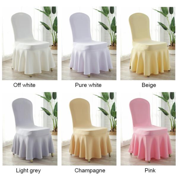 Plain Dyed 220gsm Spandex Elastic Banquet Chair Covers