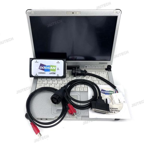 Pour Doosan uVIM outil de diagnostic Excavateur chariot élévateur moteur détection de défaut Scanner Interface DDT CARNICS et CF C2 ordinateur portable