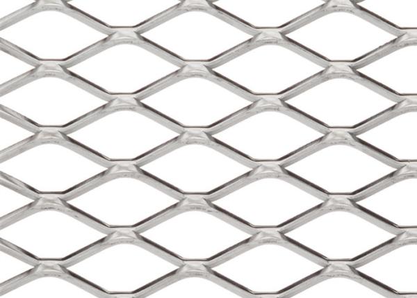 PVC Dipping Aluminum Expanded Metal Mesh , Flattened Expanded Aluminum Highway Safety Fence