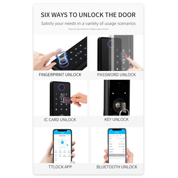 YAGU Mini Short Smart Lock Keyless Entry Password IC Card Key Anti-theft Lock Office Automatic Digital Code Deadbolt Door Lock