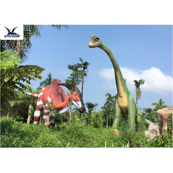 Full Size Artificial Infrared Sensor Dinosaur Models For Outdoor Place