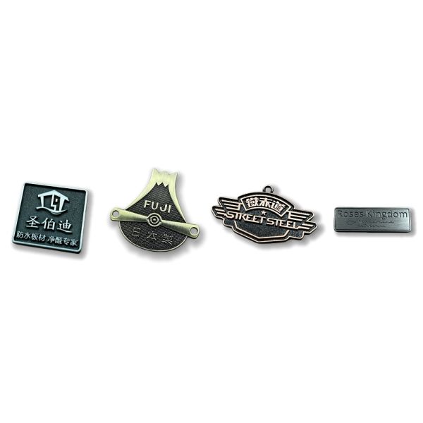 Custom Metal Logo Badges and Brand Nameplates with Durable Enamel Customizable Shapes for Multi-Industry Versatility
