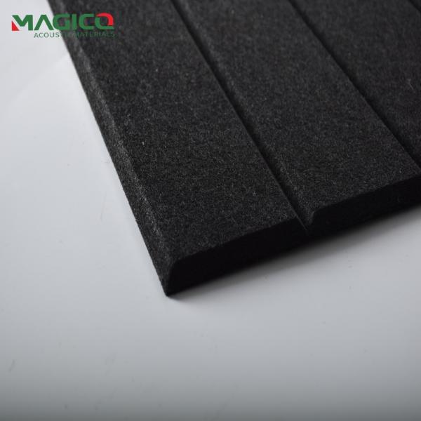 Interior Wall Covering Polyester Sound Absorbing Panels Grooving Polyester Wall Panels