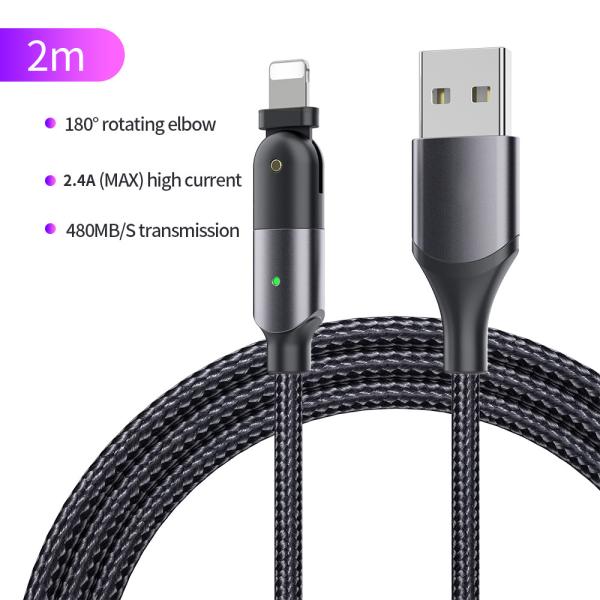 540 Degree Rotating QC4.0 Magnetic Charger Cable 5V2.4A