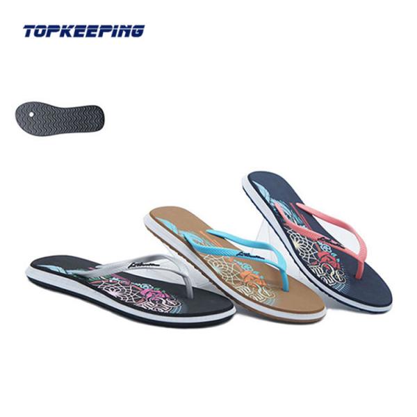 Custom Logo Female EVA Stylish Flip Flop Printing Pattern