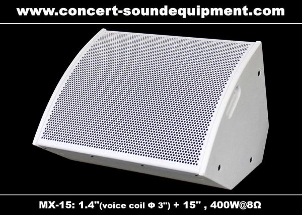 PA Sound Equipment 400W 3+15 Plywood Coaxial Stage Monitor For Living Event And Show