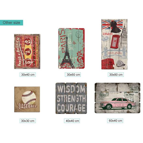 Odm Wedding / Restaurant 2.2cm Custom Wood Plaque Signs