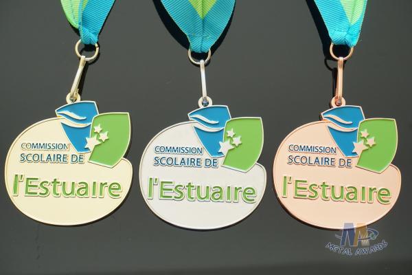 Zinc Alloy Award Coins Medallions Personized Color Filled Smooth Back