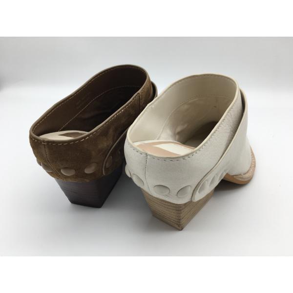 Closed Toe Wedge Womens Leather Dress Shoes Soft Two Tone Full Wrap Upper