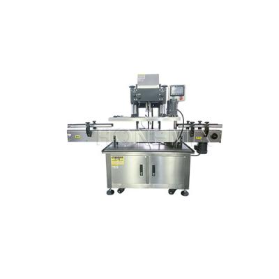 Electric Automatic Bottle Screw Capping Machine Four Wheels Filling Line